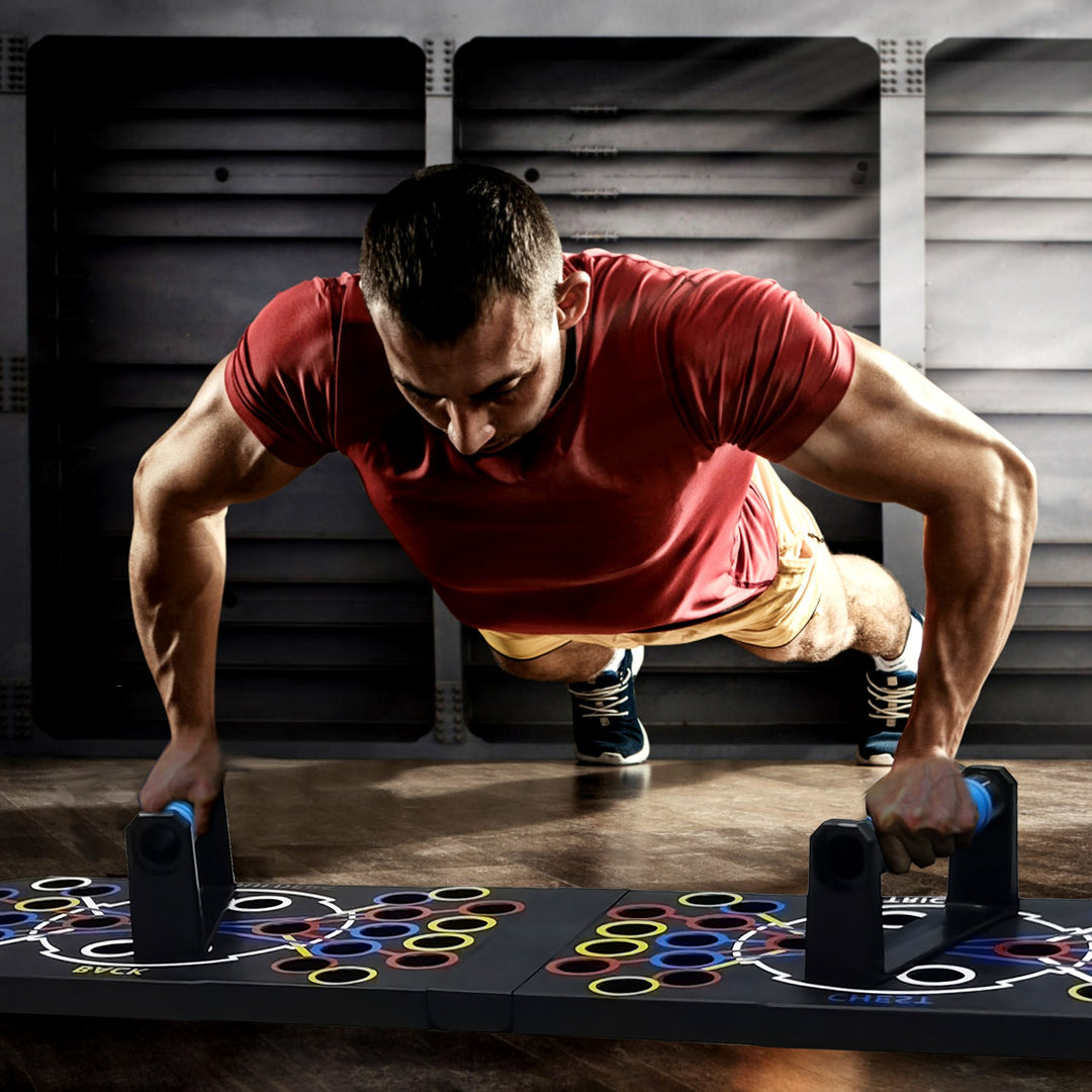 Push-up board home gym set with accessories