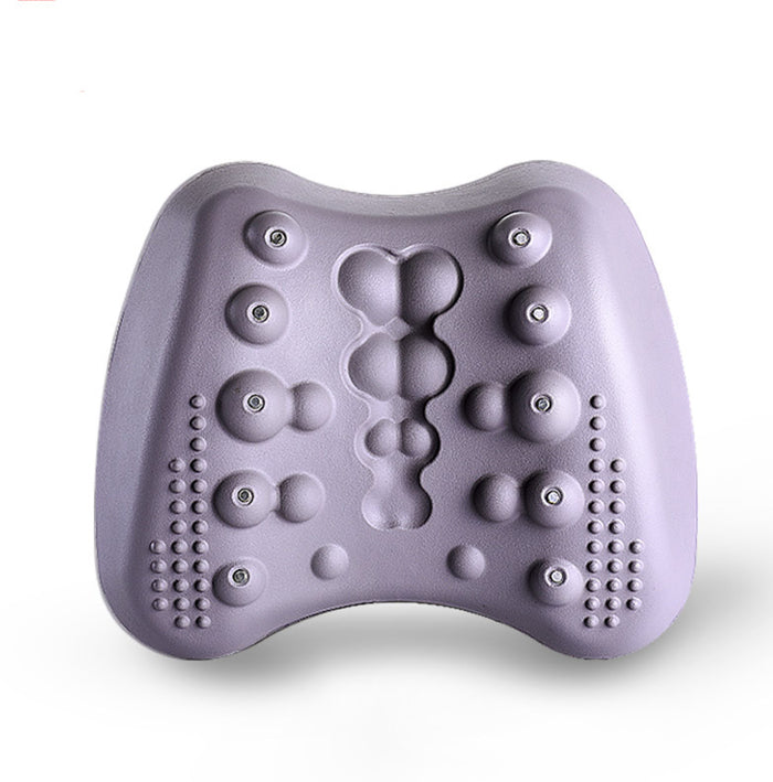 Heat Hollow Curved lower-back stretch pillow with massage nodes