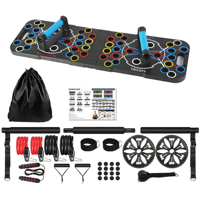 Heat Hollow Foldable push-up board home gym set with extras