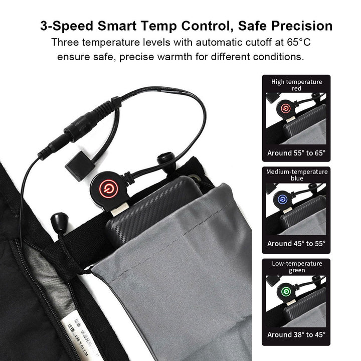 5-Zone USB Heated Mat with Rapid 30-Second Warm-Up – Heat Hollow