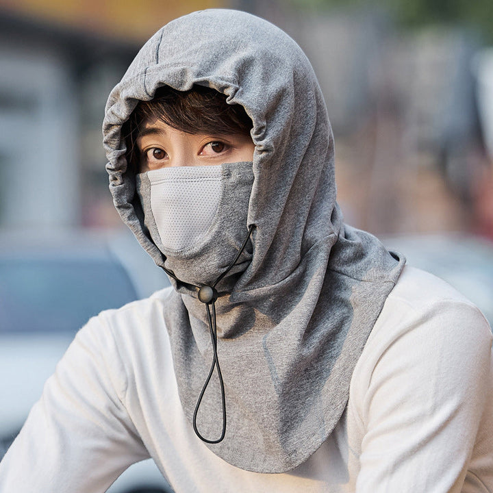Hooded Face Mask with Neck Warmer for Cycling and Skiing