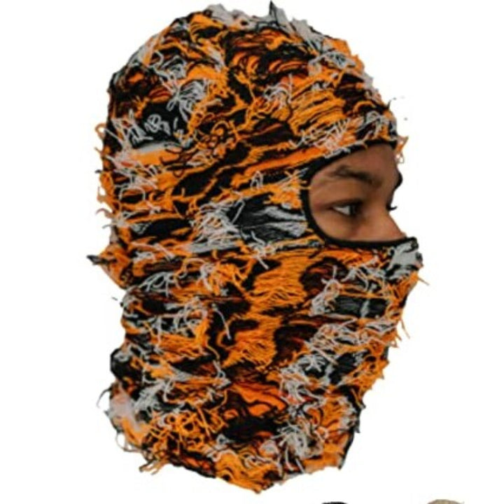 Knitted Camouflage Balaclava For Men And Women, Handmade