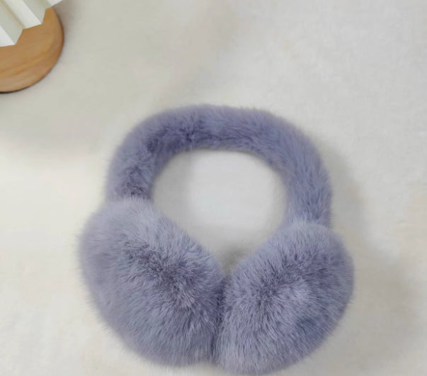 Heat Hollow Fluffy Faux Fur Earmuffs that Fold Away