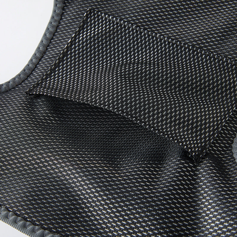Grey heated knee wrap with LCD control