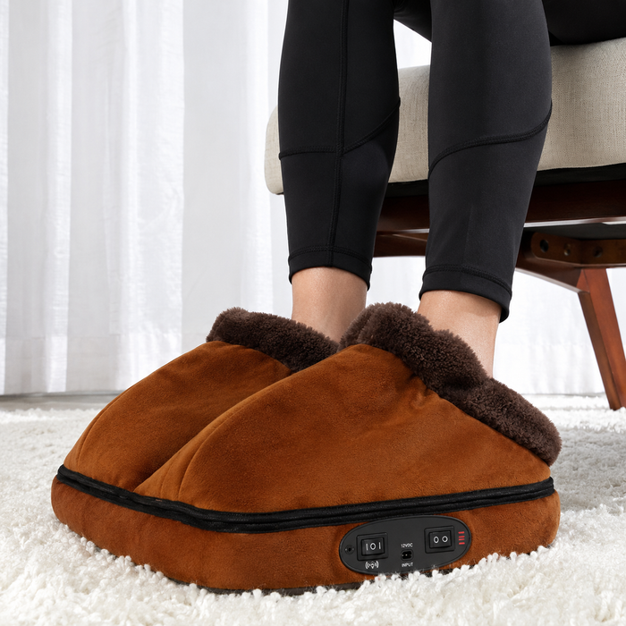 Heat Hollow™ Heated Foot Warmer Massager with Fleece-Lined Dual Pockets