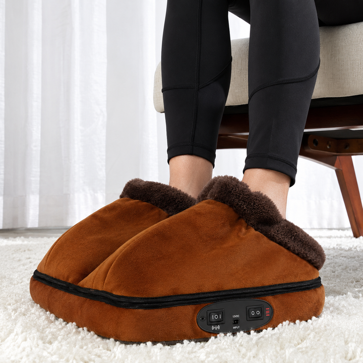 Heated Foot Warmer Massager with Fleece-Lined Dual Pockets – Heat Hollow