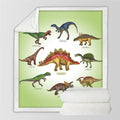 Kids' dinosaur print sherpa blanket