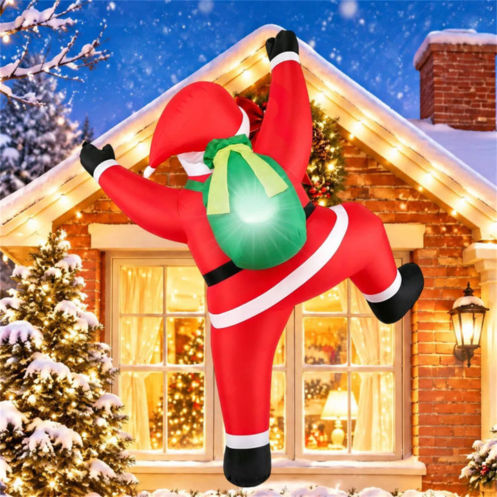 Inflatable climbing Santa with gift bag