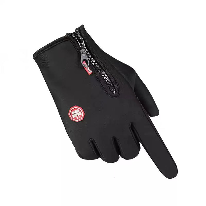Heat Hollow Windproof Sports Gloves with Zip Cuff