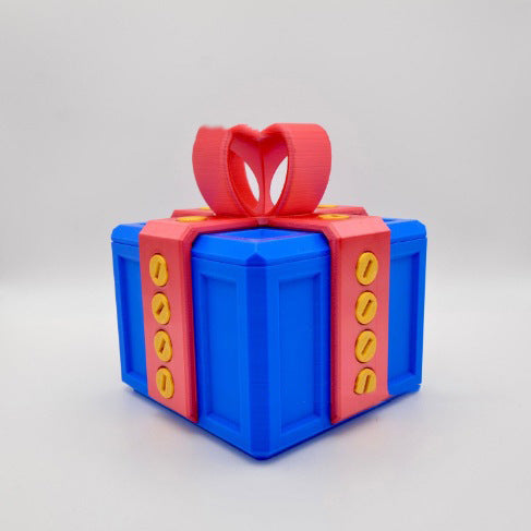 Heat Hollow 3D-printed prank gift box sealed with screws