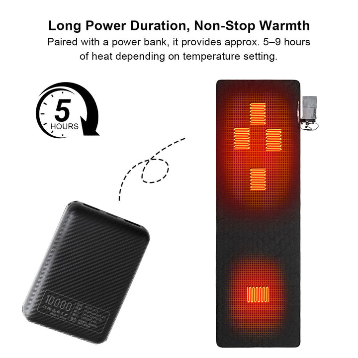 5-Zone USB Heated Mat with Rapid 30-Second Warm-Up – Heat Hollow