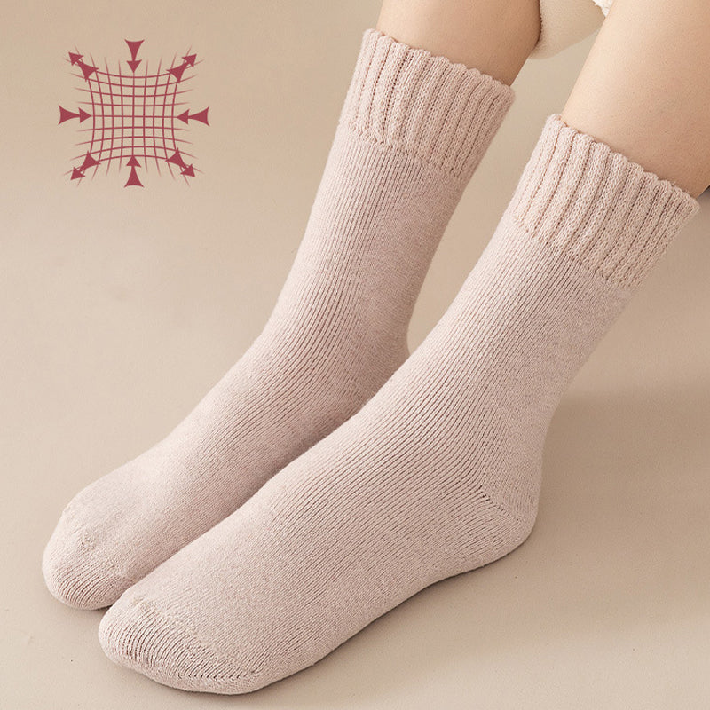 Fleece-Lined Thermal Socks, 3-Pair Set with Moisture Wicking