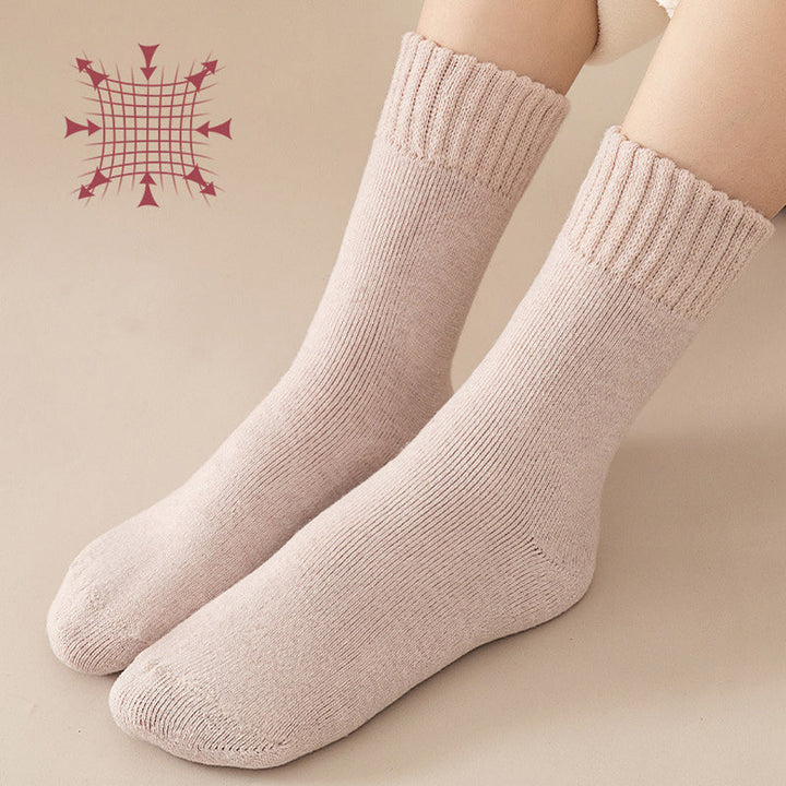 Fleece-Lined Thermal Socks, 3-Pair Set with Moisture Wicking
