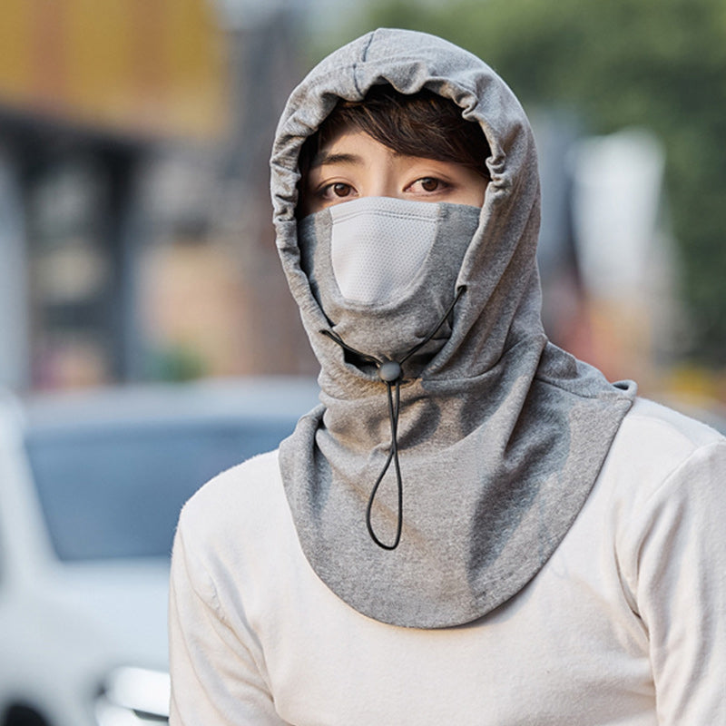 Hooded Face Mask with Neck Warmer for Cycling and Skiing