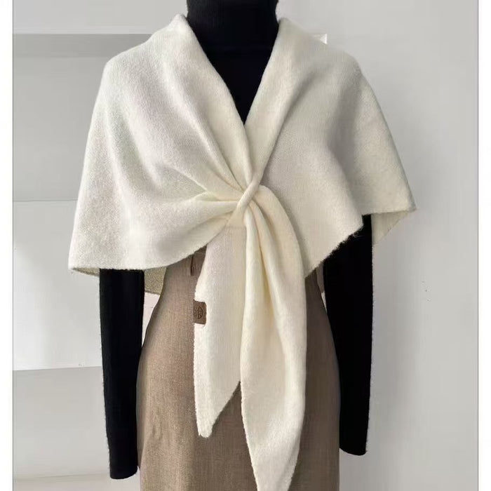 Heat Hollow Soft Wool Triangle Shawl in 8 Colours