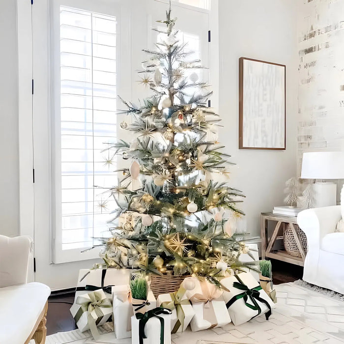Heat Hollow Aspen Fir Christmas Tree with Light Frosting, 7ft