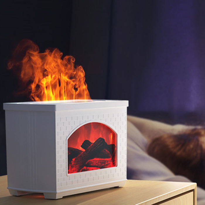 Heat Hollow Simulated fireplace humidifier with realistic flame effect
