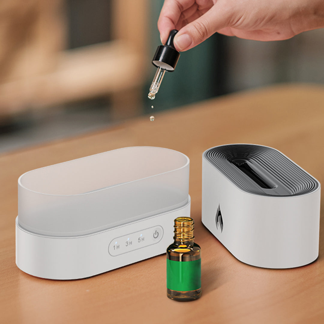 Square Flame Aromatherapy Humidifier, Silent USB Atmosphere Light