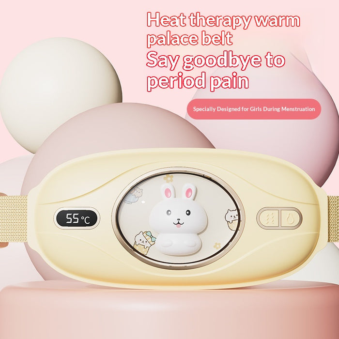 Heat Hollow Cordless Warming Belly Belt with Bunny Face and Vibration