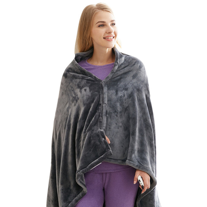 Heat Hollow USB heated blanket wrap with power bank – 150 x 85 cm