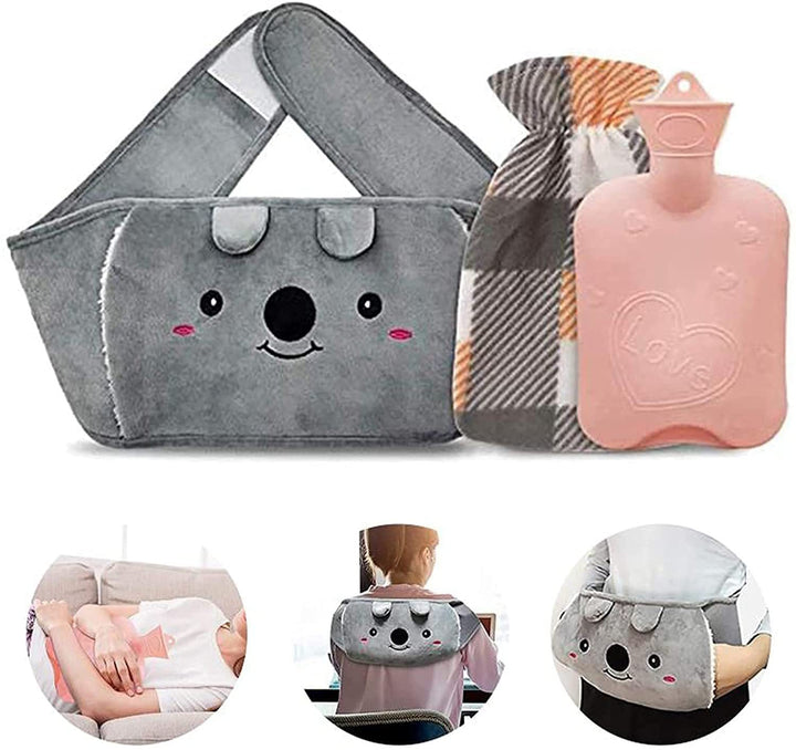 Large Animal Hot Water Bottle Belt With Washable Cloth Cover
