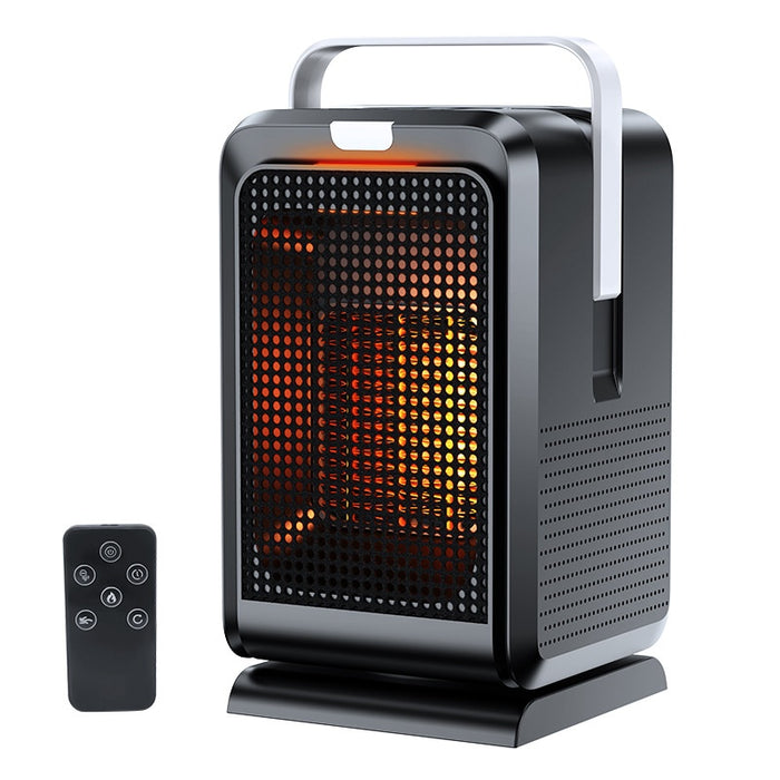 Heat Hollow Oscillating Ceramic Fan Heater with Remote and Timer