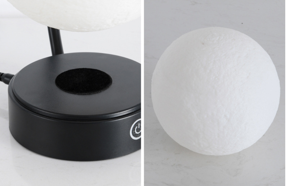 Levitating 3D moon lamp