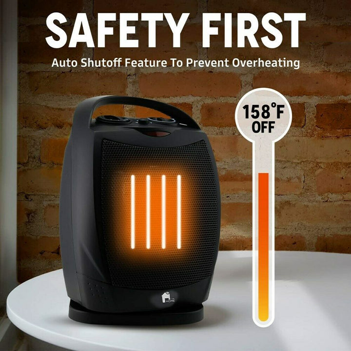 HeatEase Compact Portable Heater – Stylish, Oscillating &amp; Energy Efficient