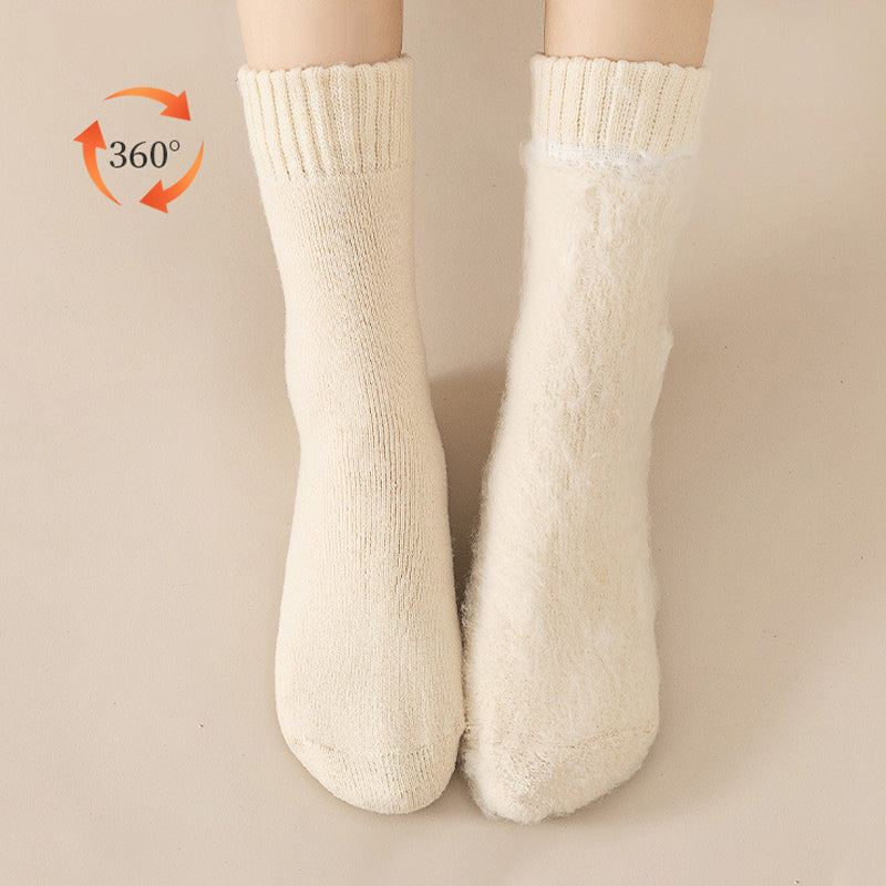 Fleece-Lined Thermal Socks, 3-Pair Set with Moisture Wicking