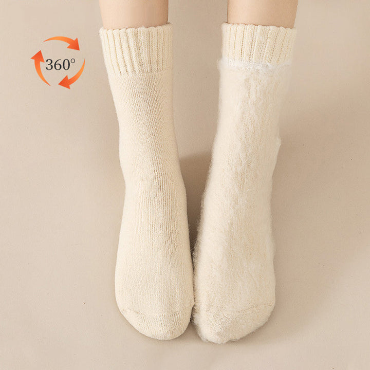 Fleece-Lined Thermal Socks, 3-Pair Set with Moisture Wicking
