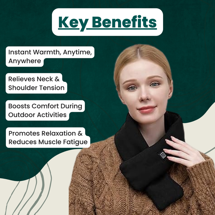 Lightweight USB Heated Neck Wrap for Tense, Chilly Muscles