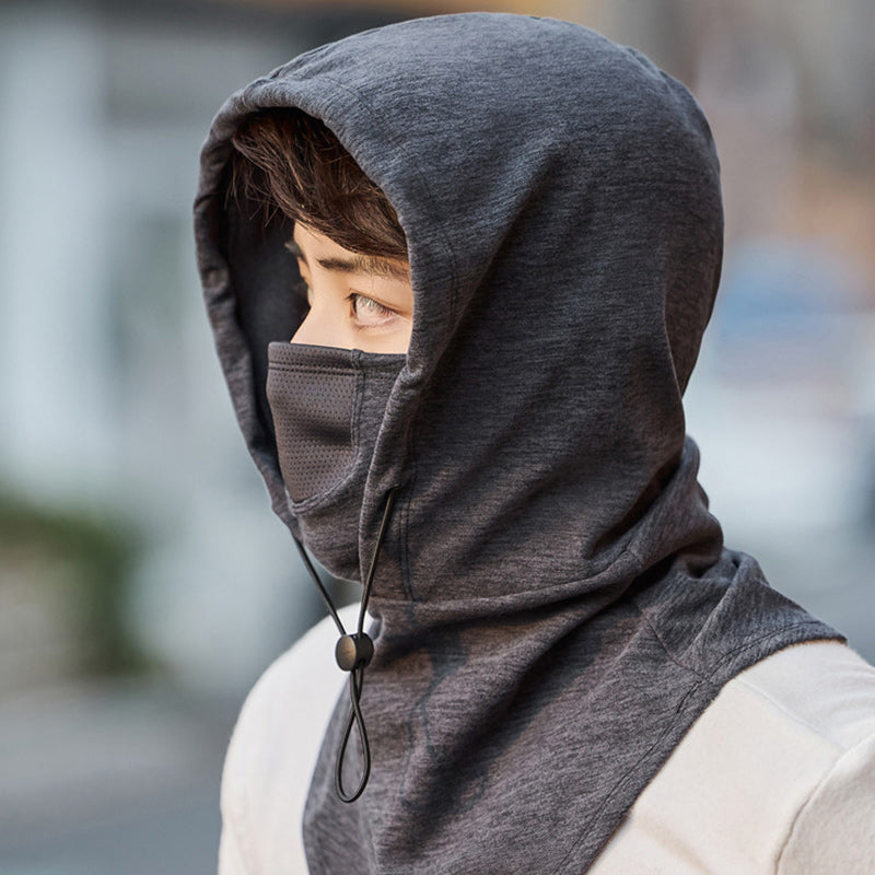 Hooded Face Mask with Neck Warmer for Cycling and Skiing