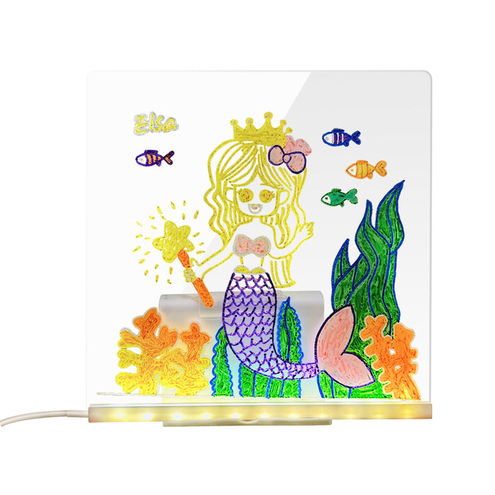 Light-up acrylic drawing board with doodle