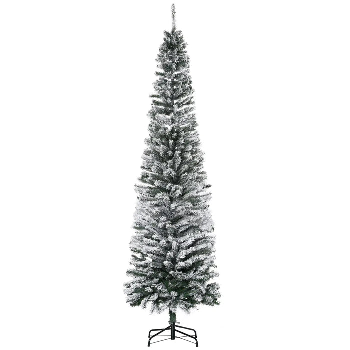 Heat Hollow Snow-Flocked Slim Christmas Tree, 7.5ft Unlit