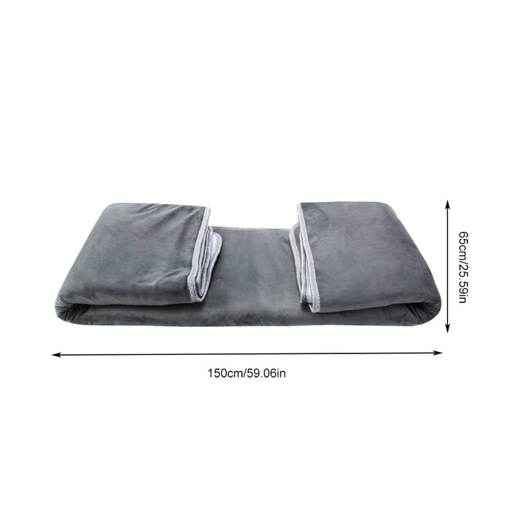 Simple Grey Tweed Electric Heated Blanket For Home