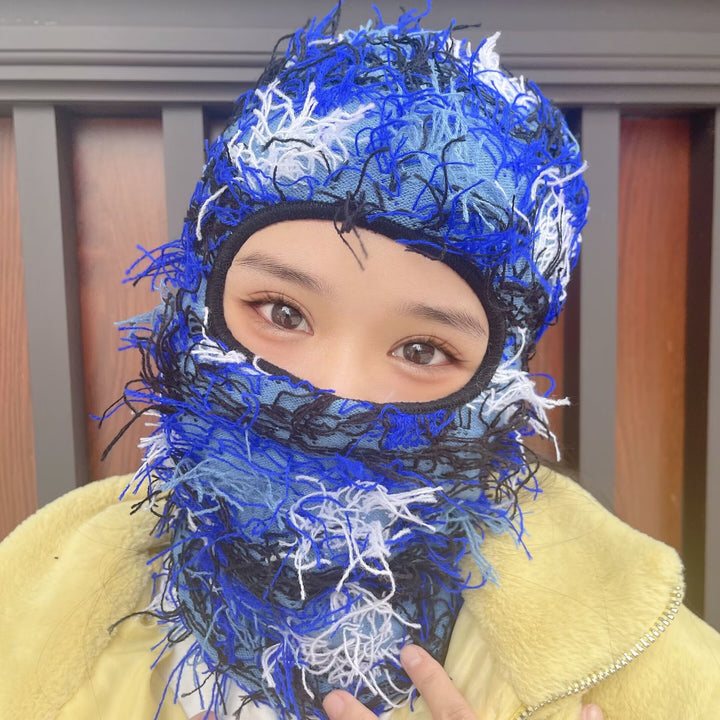 Knitted Camouflage Balaclava For Men And Women, Handmade