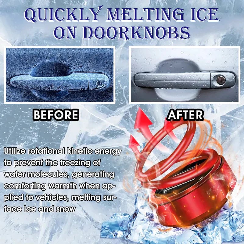 Portable Car Heater | Solar Rechargeable De-Icer | Fast Defrost Device for Cars &amp; Homes