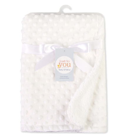 Dotted minky fleece baby blanket