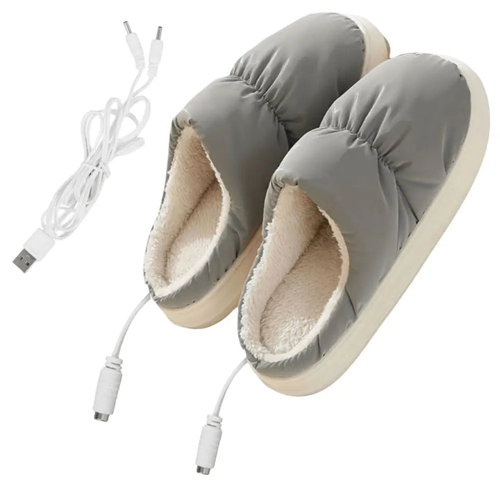 USB Heated Slippers with Plush Lining for Warm, Dry Feet
