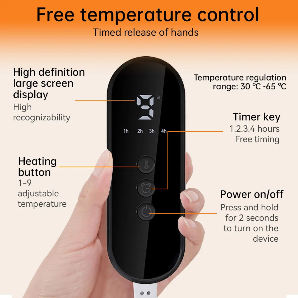 Soft Plush Electric Foot Warmer with Adjustable Temperature