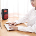 Mini plug-in heater with flame light