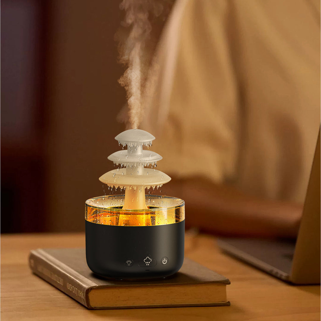 Cloud Rain Humidifier And Essential Oil Diffuser With White Noise