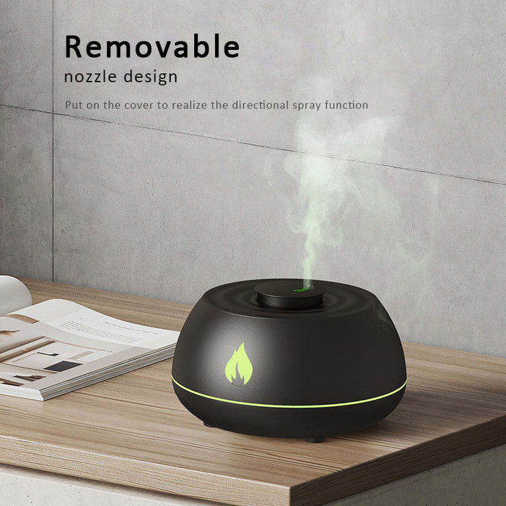 Flame Humidifier With 7 Colour Light And Removable Spray Nozzle