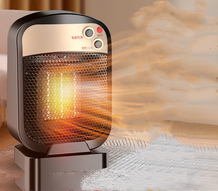Heat Hollow Compact Desk Fan Heater with Ceramic Element