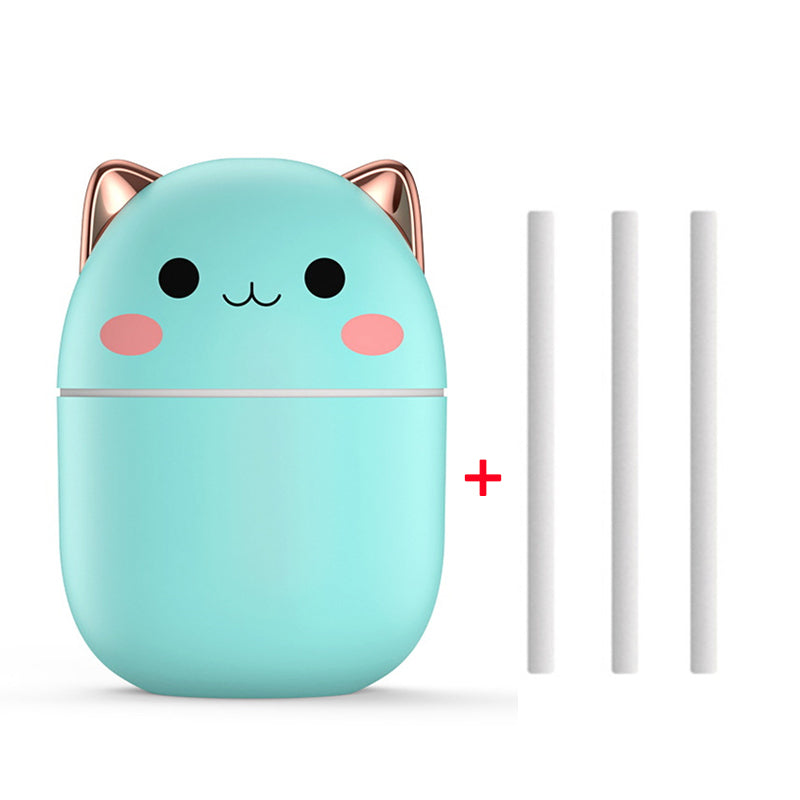 Cute Cat Air Humidifier, Ultra-Silent USB for Bedroom &amp; Office