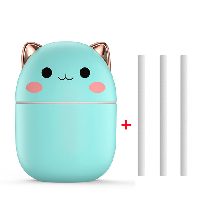Cute Cat Air Humidifier, Ultra-Silent USB for Bedroom &amp; Office