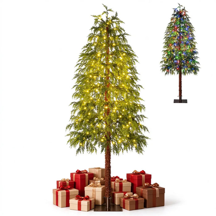 Heat Hollow Cypress-Style Pre-Lit Christmas Tree, Colour-Changing