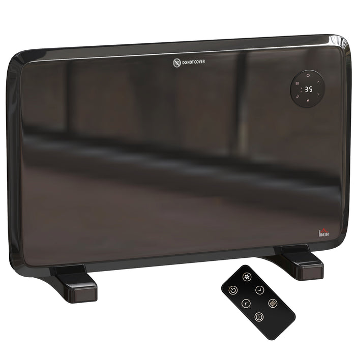 Heat Hollow Black Panel Heater 1200W, Silent with Weekly Timer