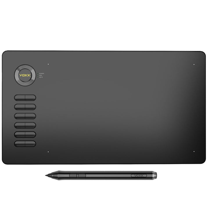 Graphics drawing tablet with stylus and pen stand