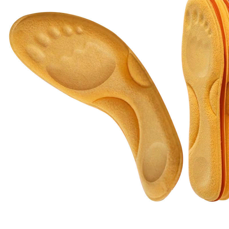 Red self warming plush insoles